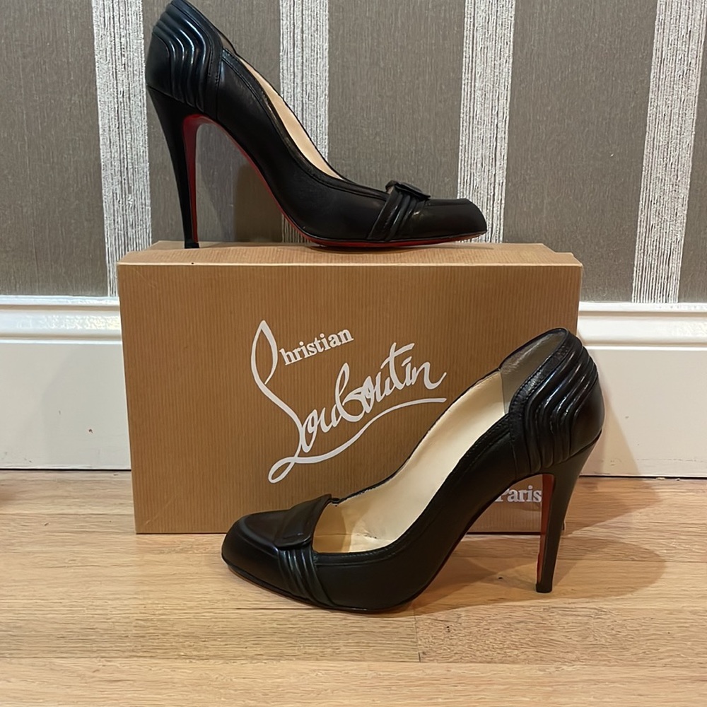 Christian Louboutin, size 9.5 / 39.5, black leather shoe 100% Authentic!!! - Picture 2 of 9